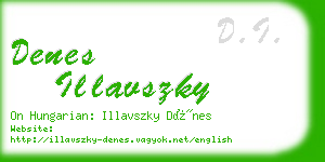 denes illavszky business card